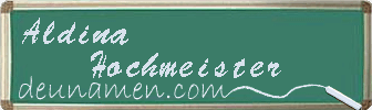 Aldina Hochmeister Visitenkarte